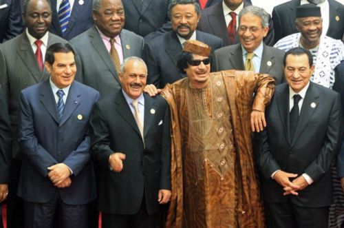 Ben Ali, Abdullah Salih, Muammar Kaddafi, Hosni Mubarak